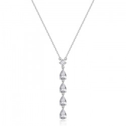 girocollo Fancy maglia rolò zirconi goccia