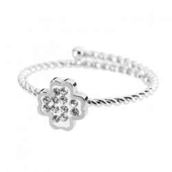 anello Marlù Symbols quadrifoglio cristalli
