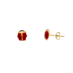 orecchini Rossi Oro coccinella