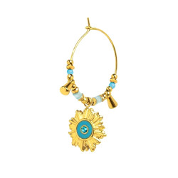 orecchino Marlù cerchio 16mm con sole pendente