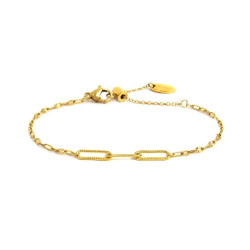 bracciale Marlù maglia lip cable e centrale catena cable con texture