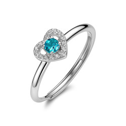 anello Fancy cuore zirconi mix