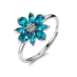 anello Fancy fiore zirconi mix