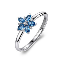 anello Fancy fiore zirconi mix