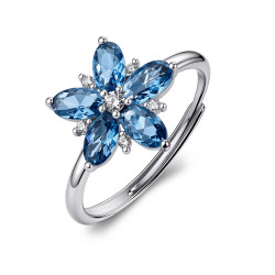 anello Fancy fiore zirconi mix