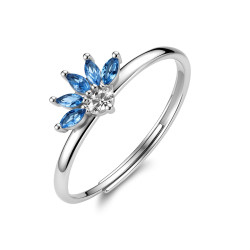 anello Fancy fiore zirconi mix