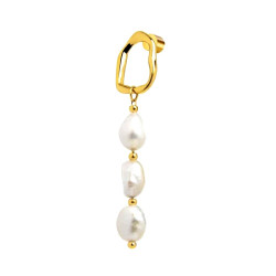 orecchino Marlu pendente forma organica con perle